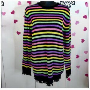 killstar rainbow warrior knit sweater